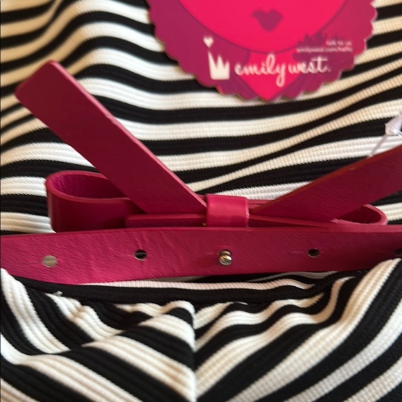 Emily West Black and White Fit and Flare Dress - Picture 7 of 8